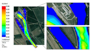 2D transient simulation of the hydro power plant outflow and downstream river reach
